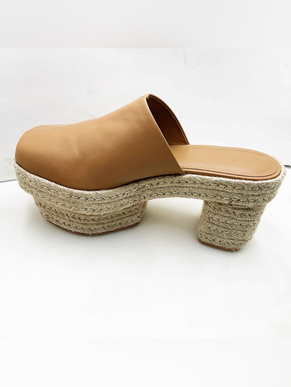 {Cult Gia} Lia Leather Espadrille Platform Mules - Picture 4 of 16